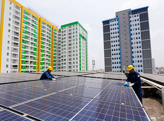 Lắp đặt điện mặt trời cho tòa nhà - Nhà Thầu Cơ Điện Thái Bình Thịnh Vượng - Công Ty TNHH Đầu Tư Bất Động Sản Thái Bình Thịnh Vượng